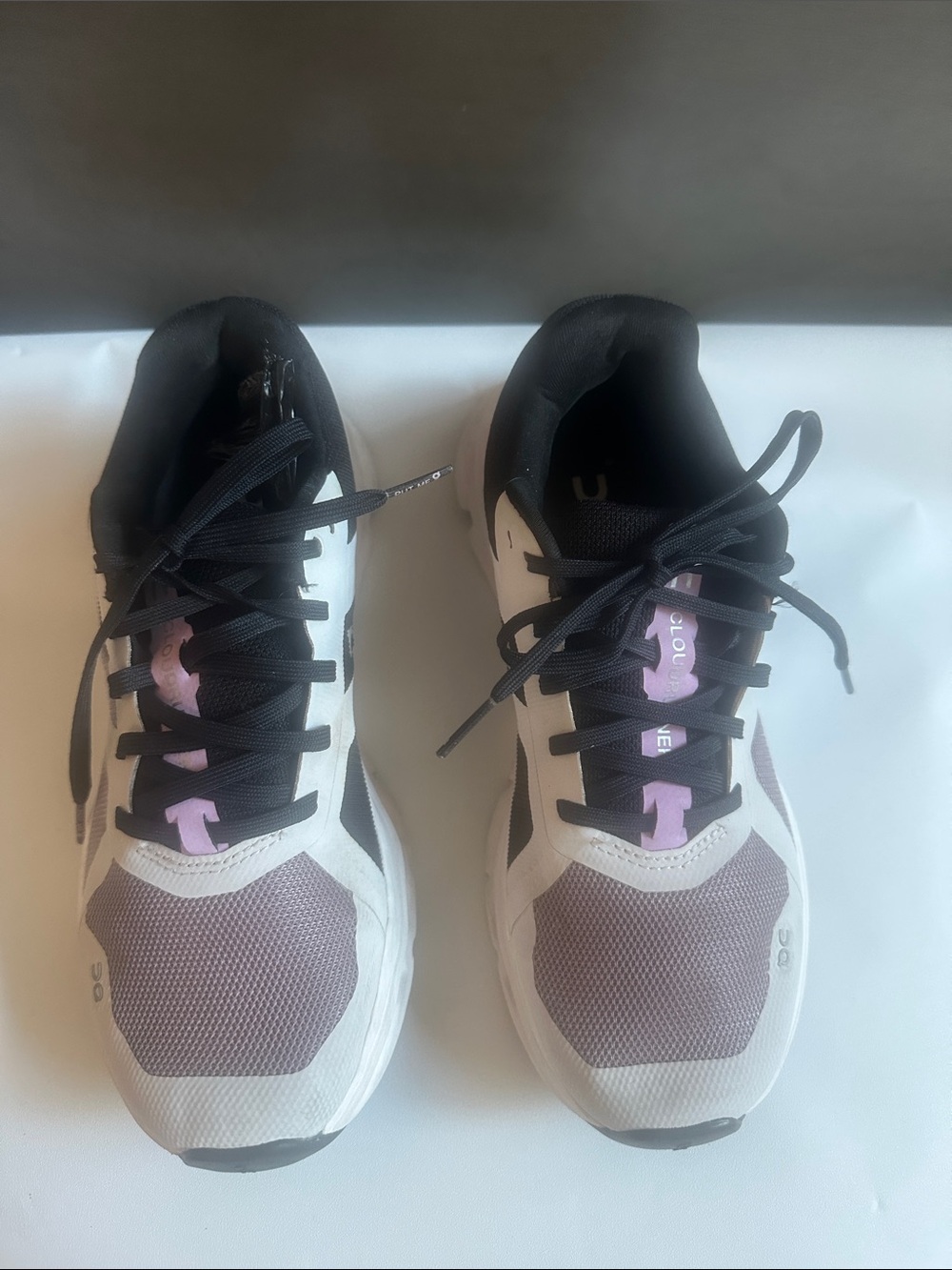 Cloudrunner Sneakers 
Black White and Lavender Runner Sneakers
